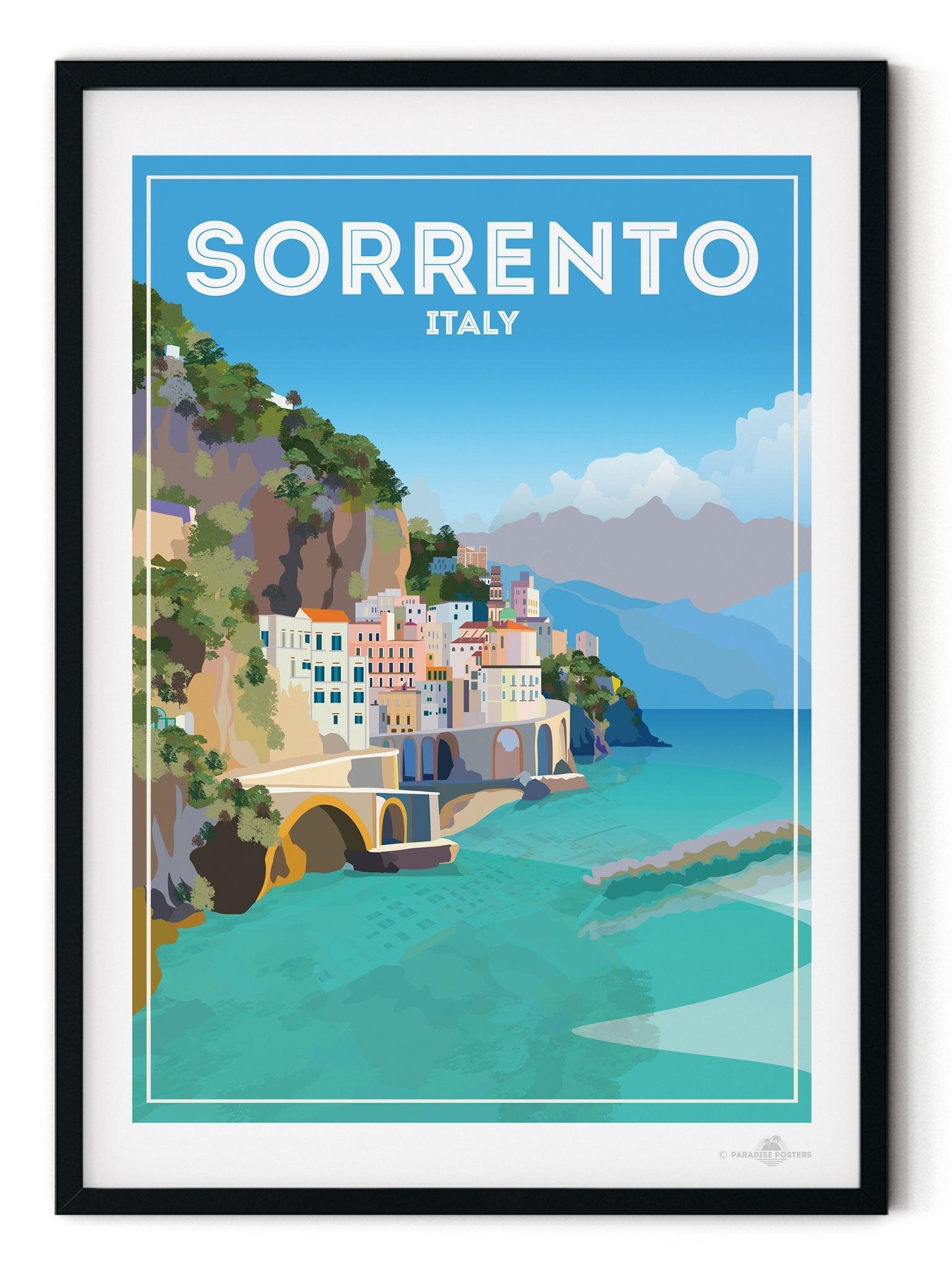Sorrento Italy Travel Poster Print Europe hello Italy