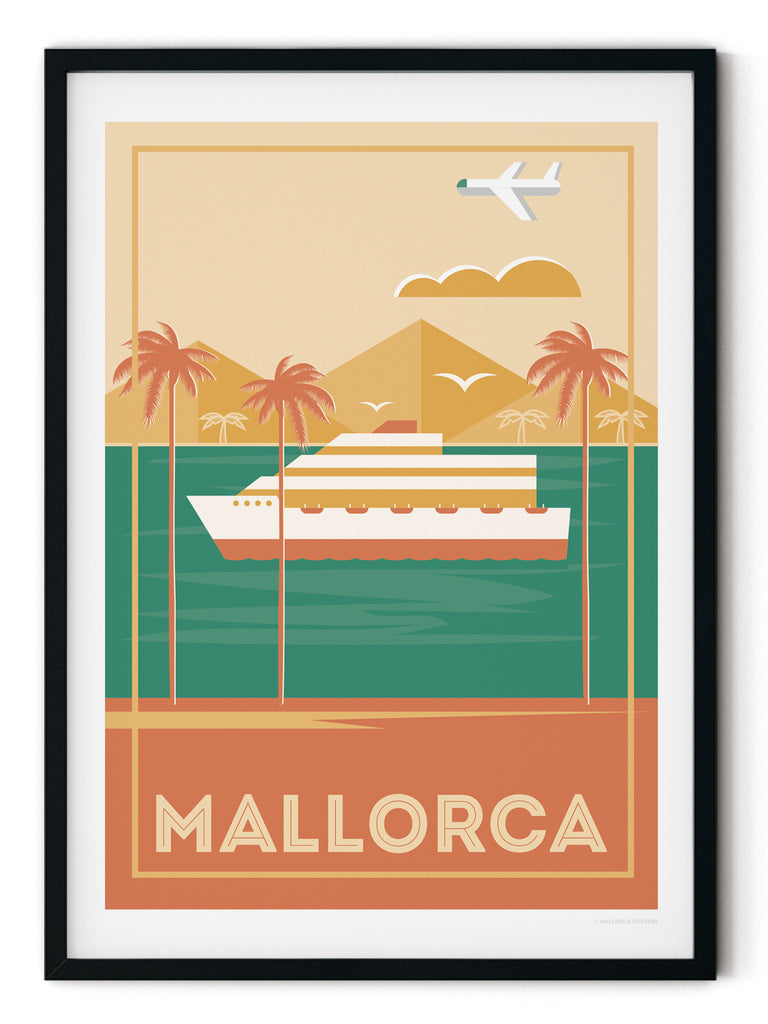 Mallorca Paseo Retro poster print - Paradise Posters