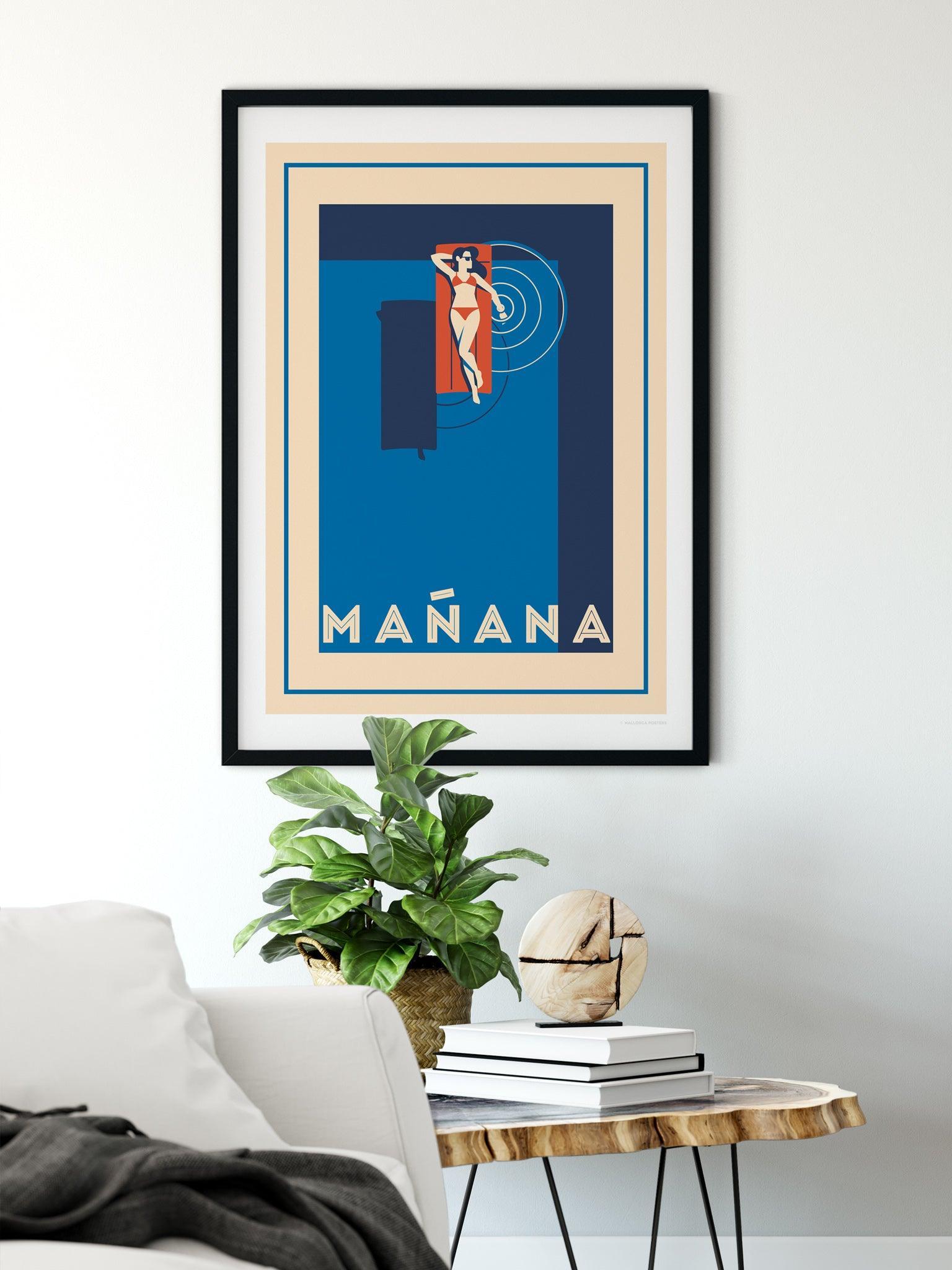 Manana Retro Travel Poster Print Retro