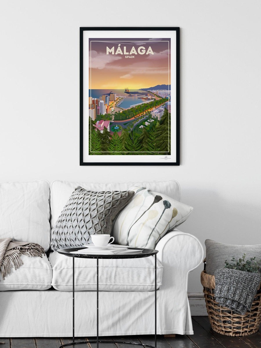 Malaga Spain poster print