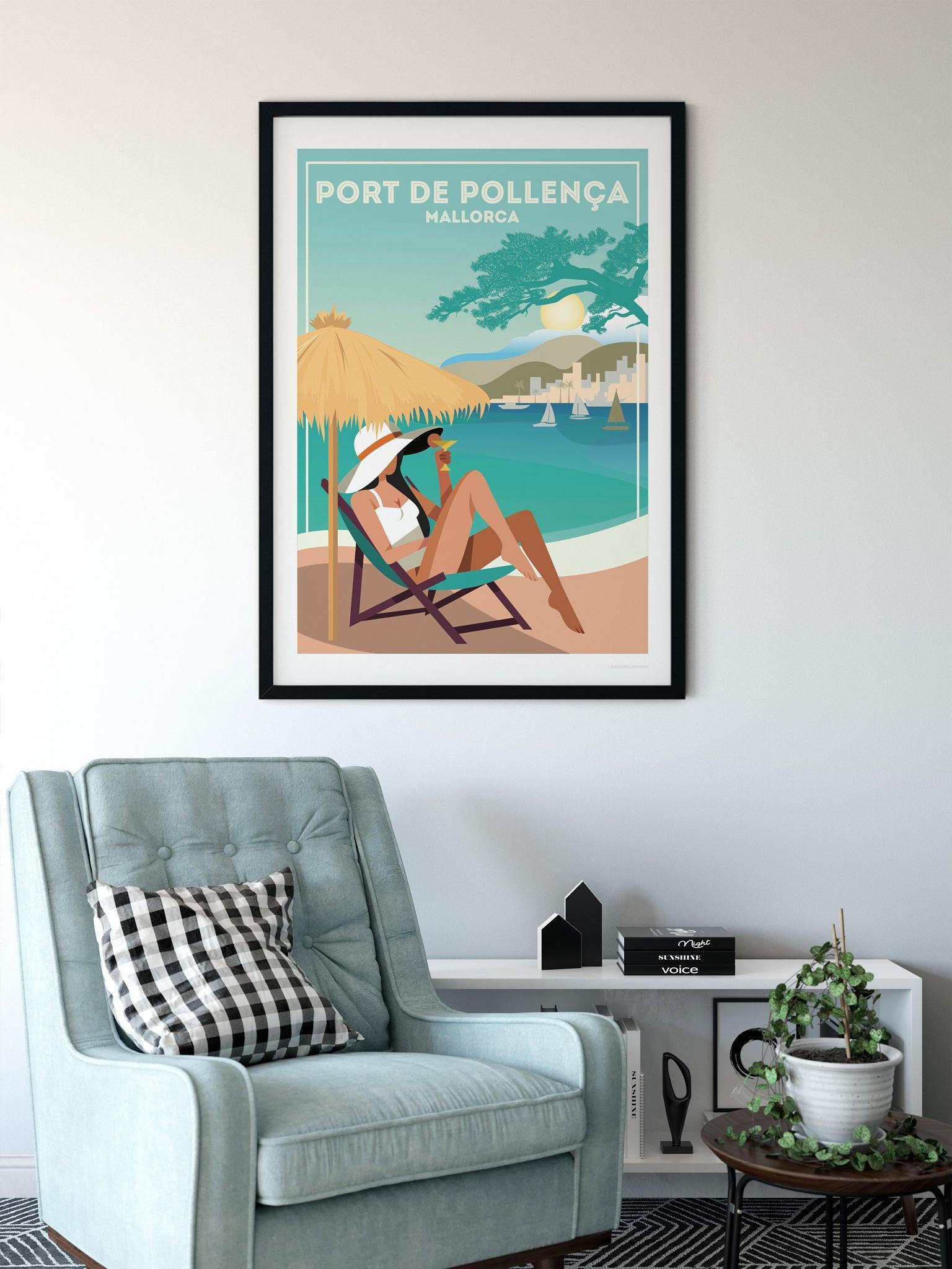 Port De Pollenca Mallorca Travel Poster Print Spain