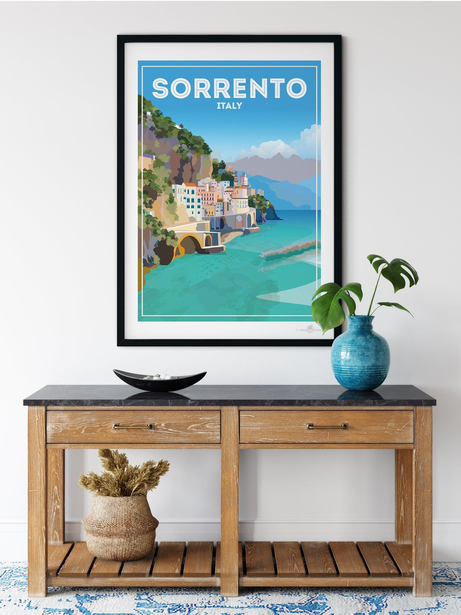 Sorrento Italy Travel Poster Print Europe hello Italy