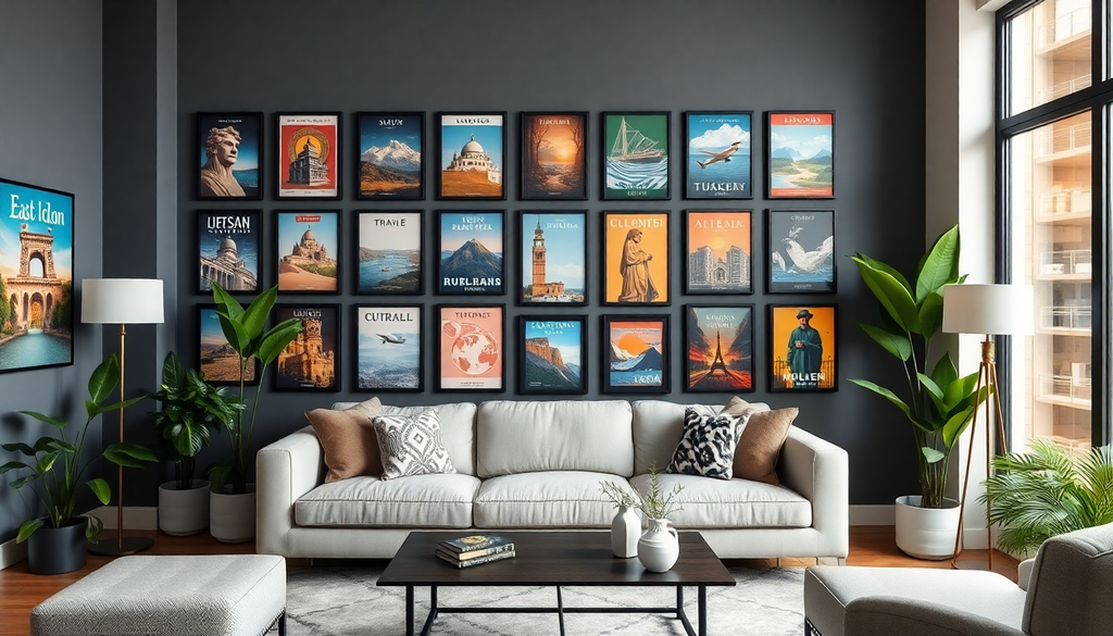 Elevate Your Space with a Captivating Travel Poster Gallery Wall