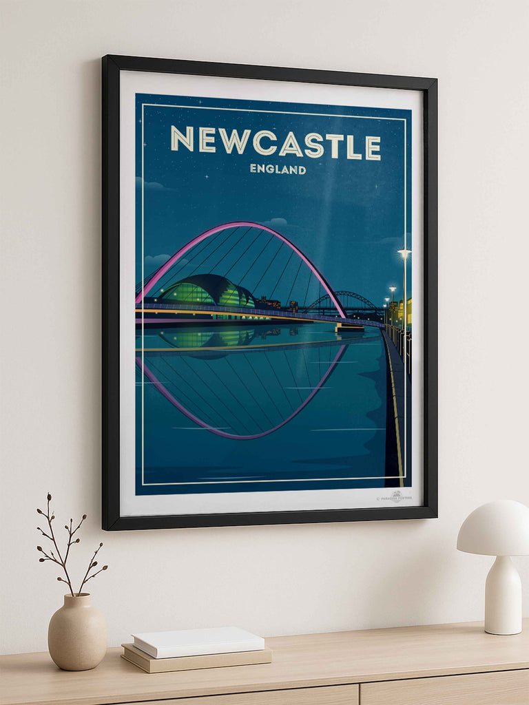 Newcastle England Travel Poster Print England Europe new United Kingdom
