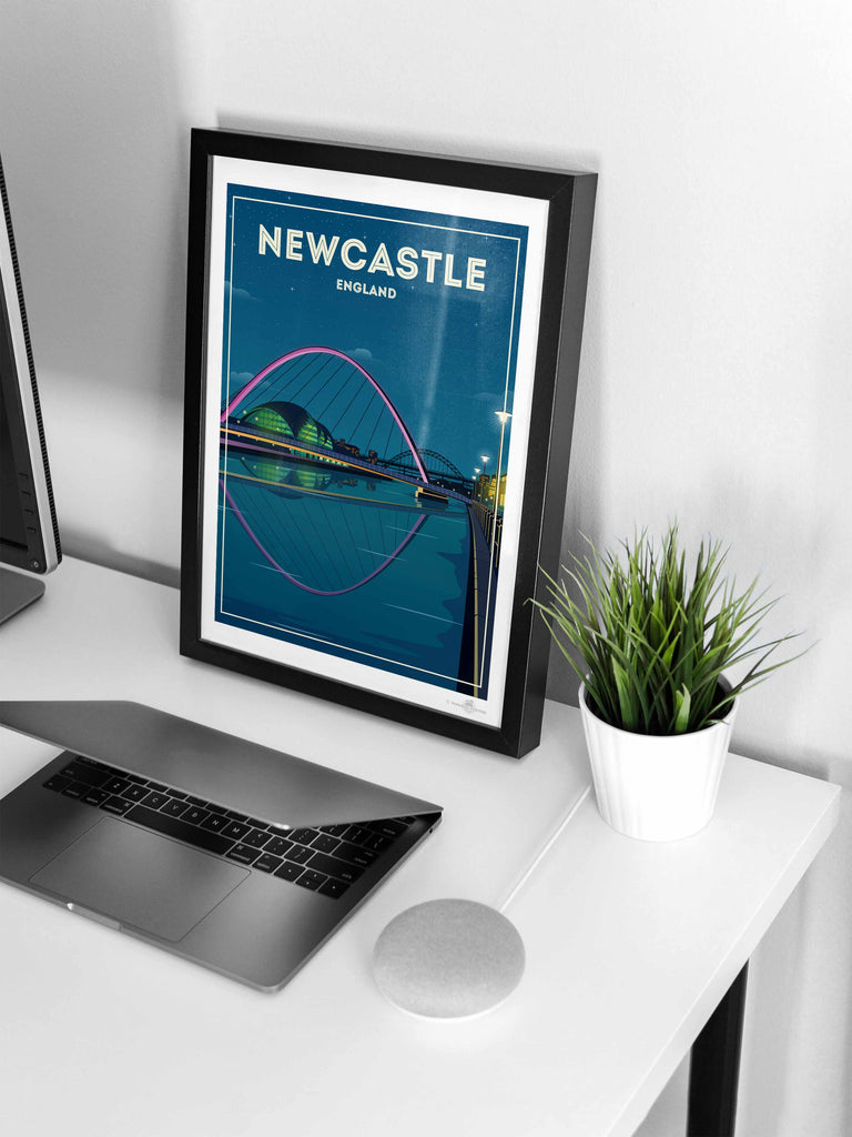 Newcastle England Travel Poster Print England Europe new United Kingdom