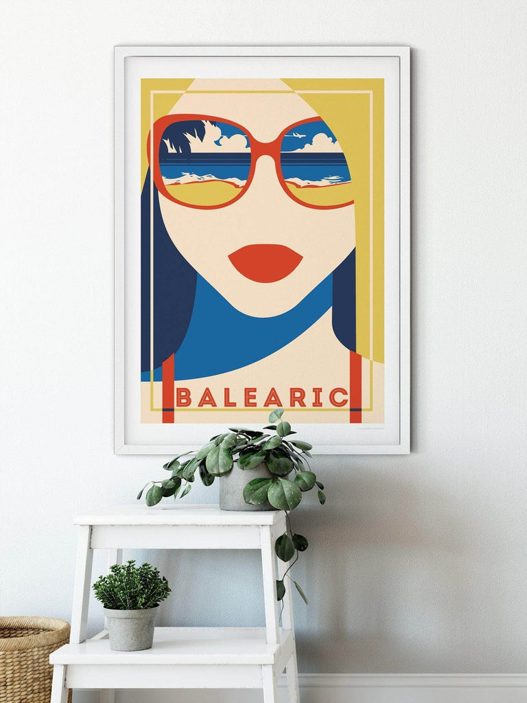 Balearic Retro Poster Print Retro