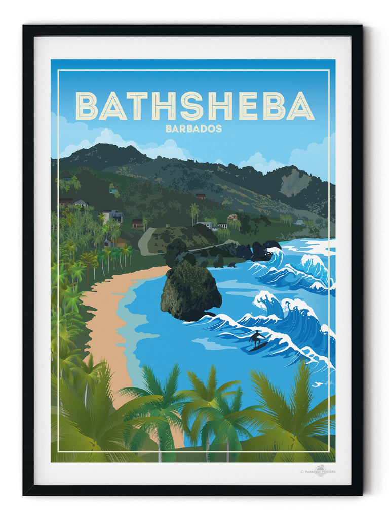 Bathsheba Barbados Poster Print Barbados Caribbean