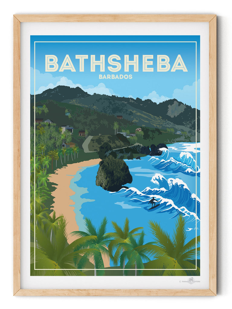 Bathsheba Barbados Poster Print Barbados Caribbean