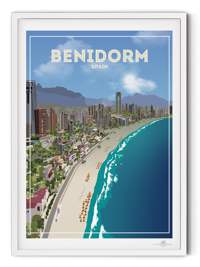 Benidorm Spain Poster Print Benidorm Europe Spain