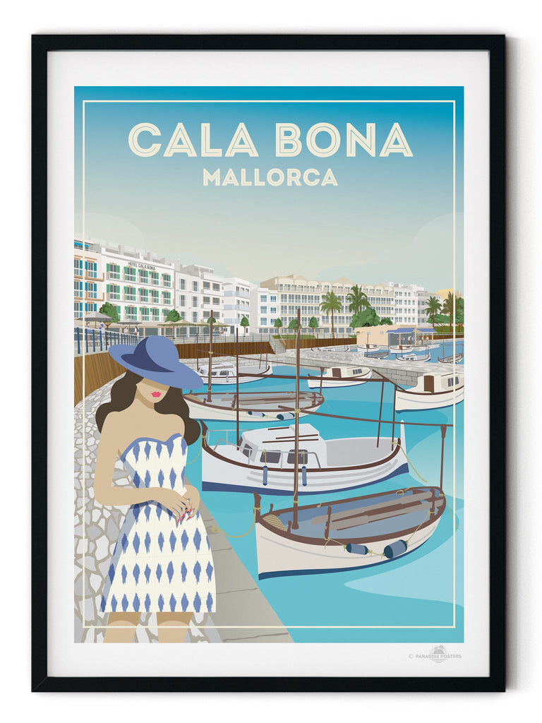 Cala Bona Mallorca Poster Print Cala Bona Majorca Retro Spain