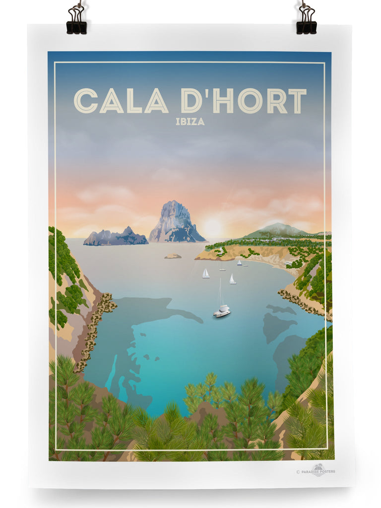 Cala D'hort Ibiza Poster Print Ibiza