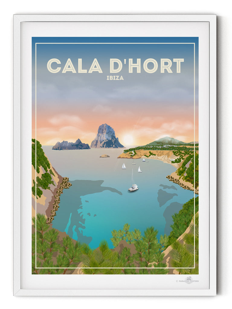 Cala D'hort Ibiza Poster Print Ibiza