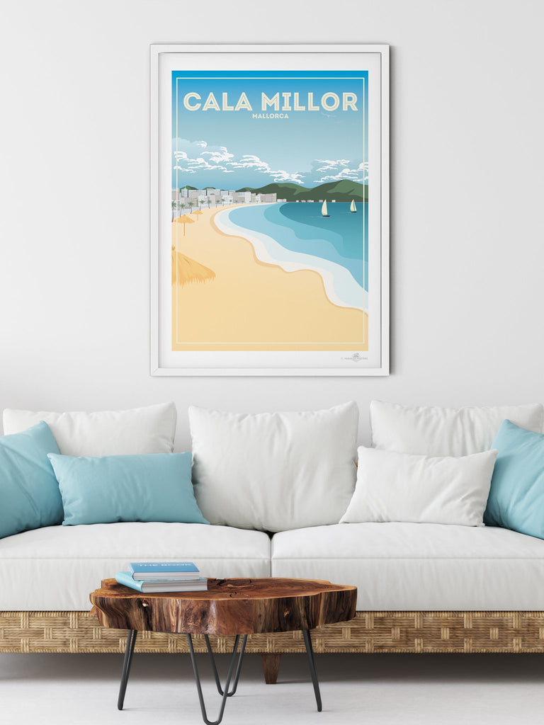 Cala Millor Bay Mallorca Poster Print Cala Millor Majorca Spain