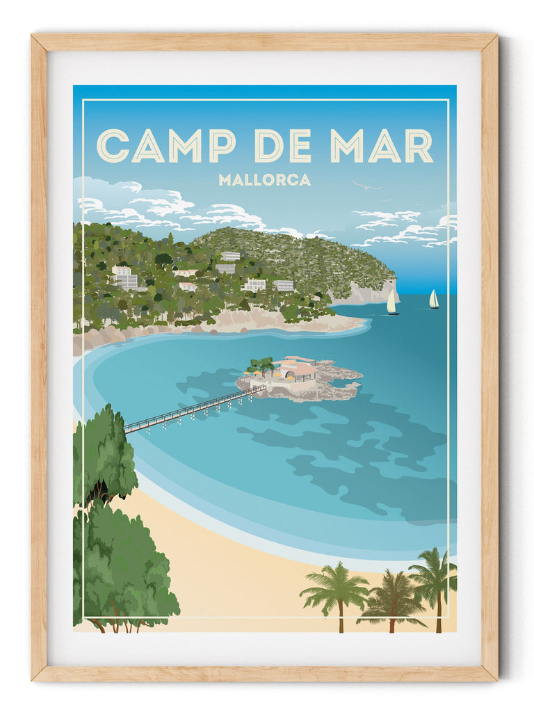 Camp De Mar Mallorca Poster Print Camp De mar Majorca Spain