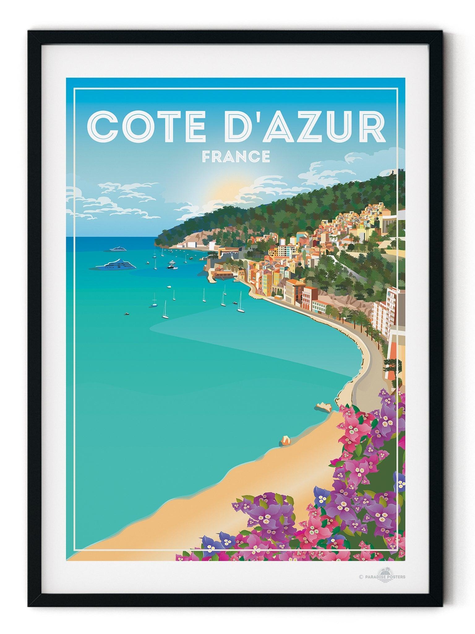 PostersAndCo ™ CôTE D'AZUR Rtrc-Poster/Reproduction HQ 50x70cm d'une Affiche Vintage/Ancienne