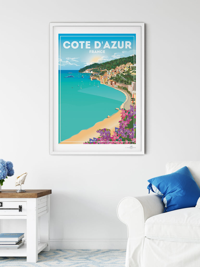 Cote D'azur France Poster Print Cote D'Azur Europe France