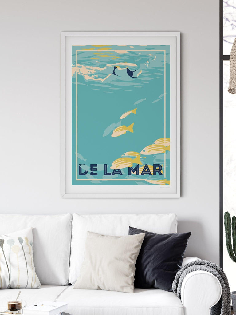 De La Mar Retro Poster Print Retro