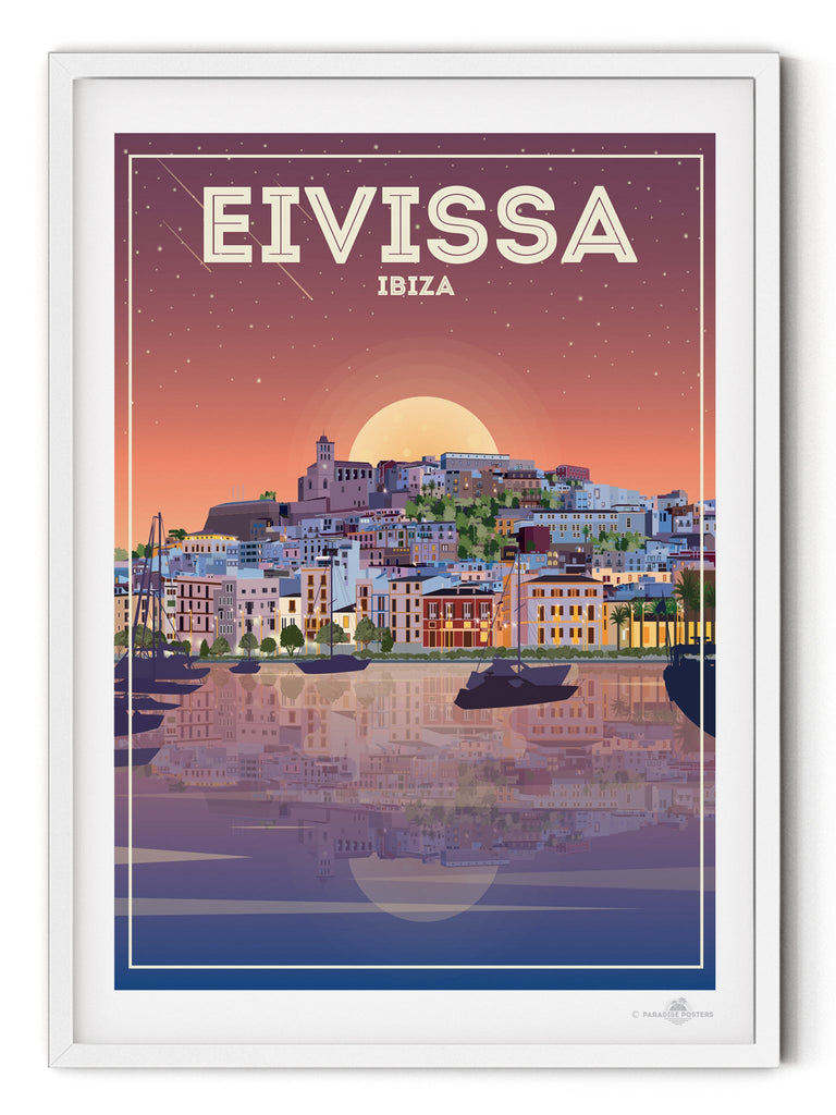 Eivissa 'Old Town' Ibiza Poster Print Eivissa Ibiza Spain