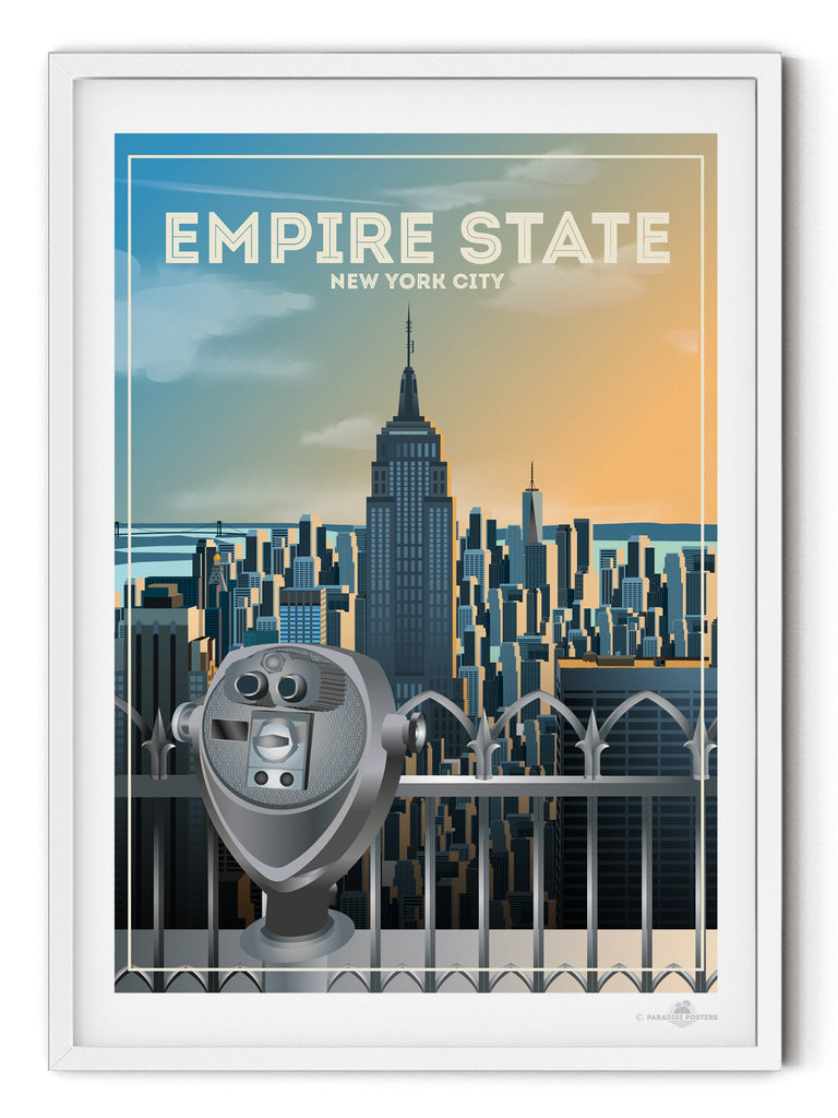 Empire State "New York - New York" Poster Print America Empire State New York New York City north america United States