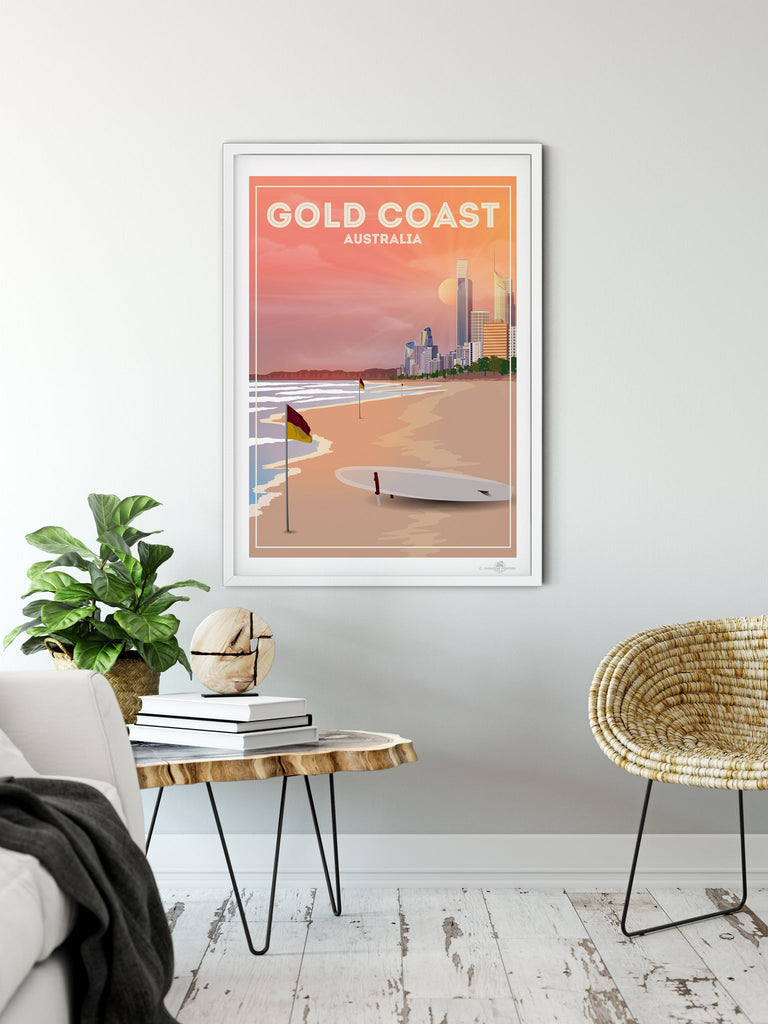 Gold Coast Australia Poster Print Australia Gold Coast hello