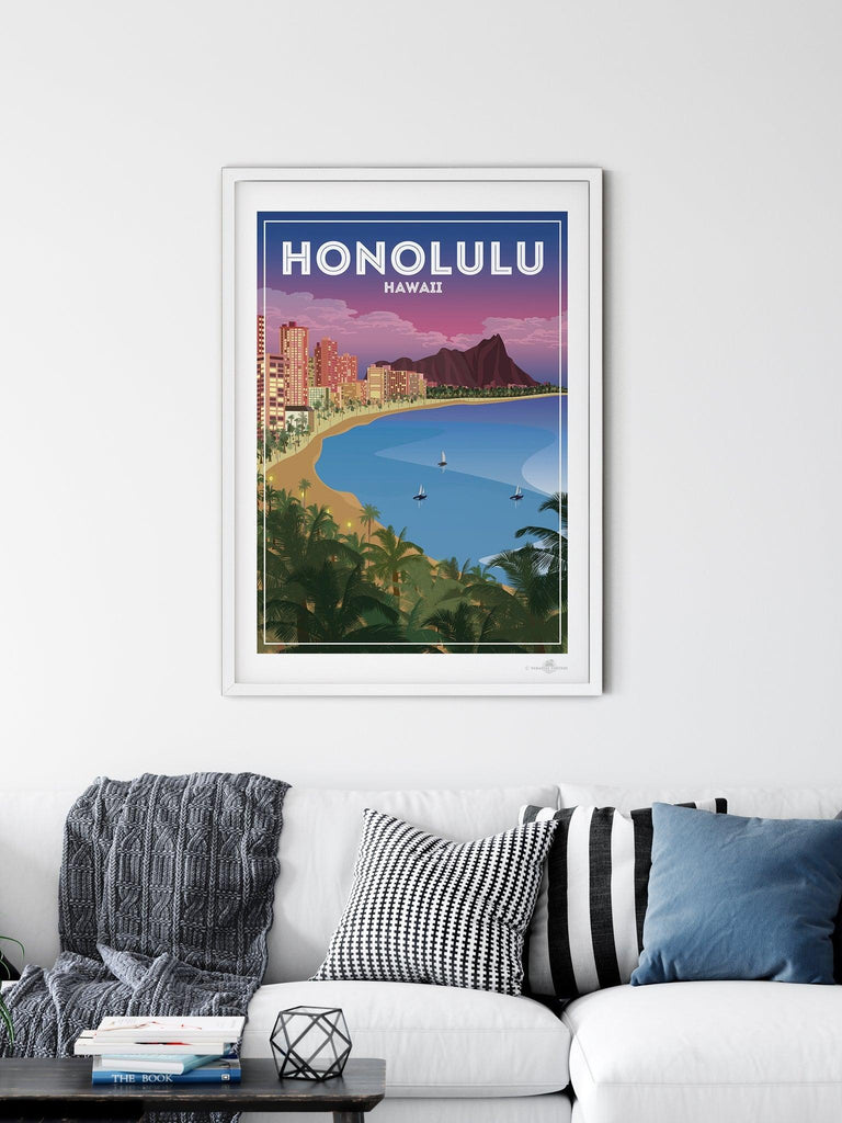 Honolulu Hawaii Poster Print Hawaii Honolulul north america