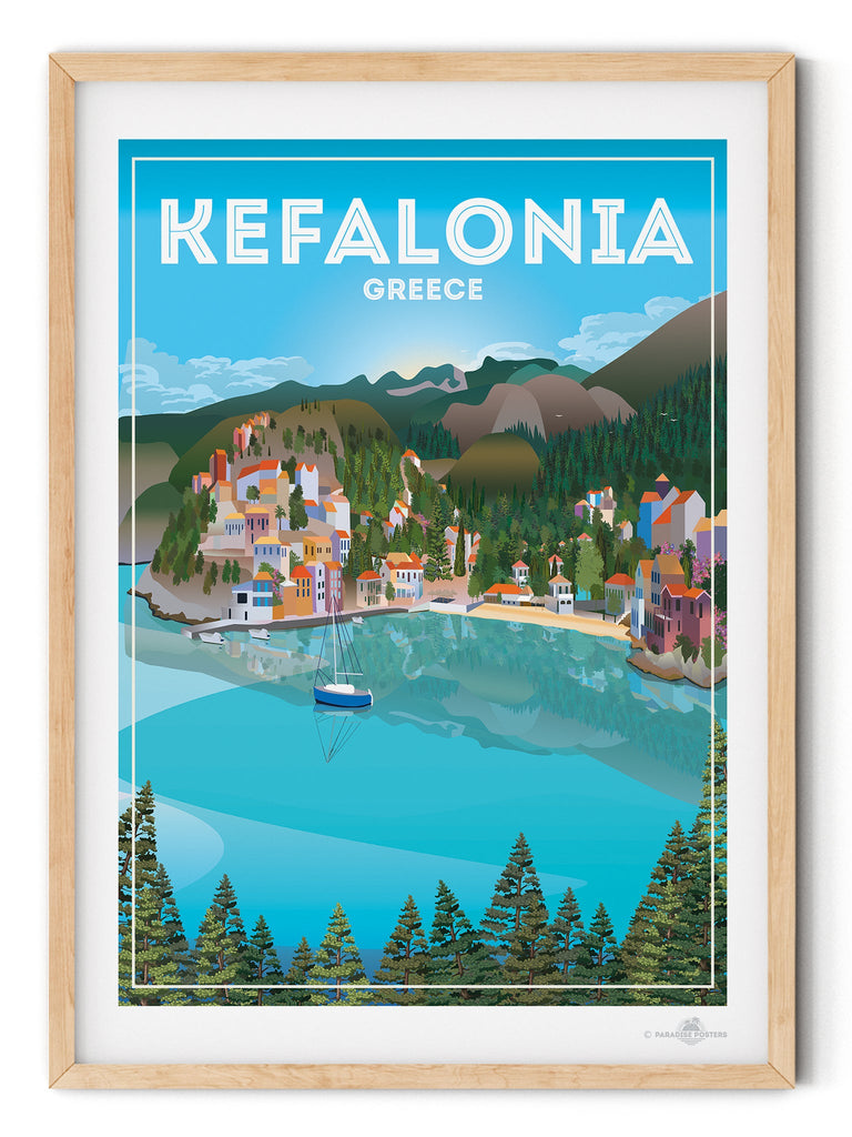 Kefalonia Greece Poster Print Greece Kefalonia