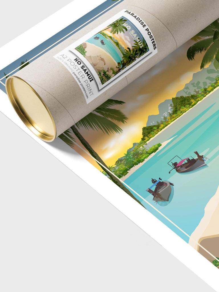 Ko Samui Thailand Travel Poster Print Asia Thailand