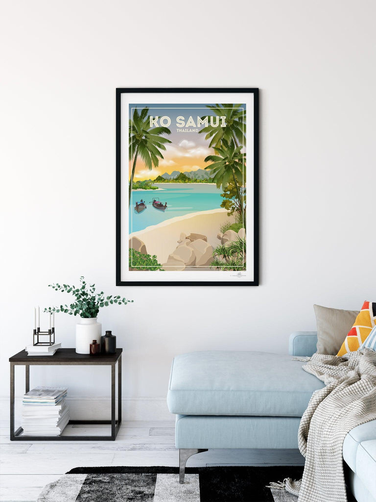 Ko Samui Thailand Travel Poster Print Asia Thailand