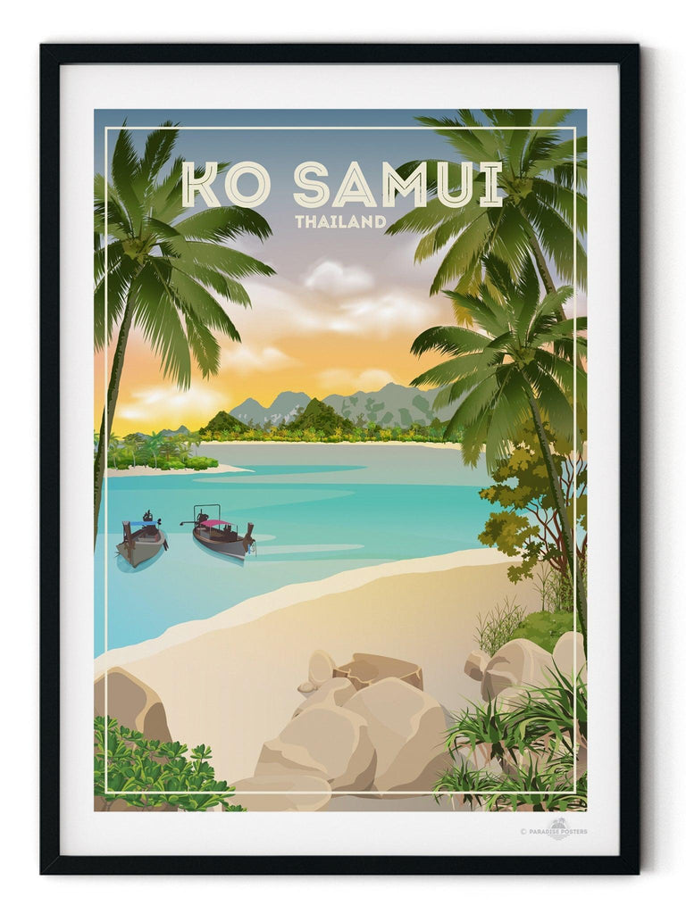Ko Samui Thailand Travel Poster Print Asia Thailand