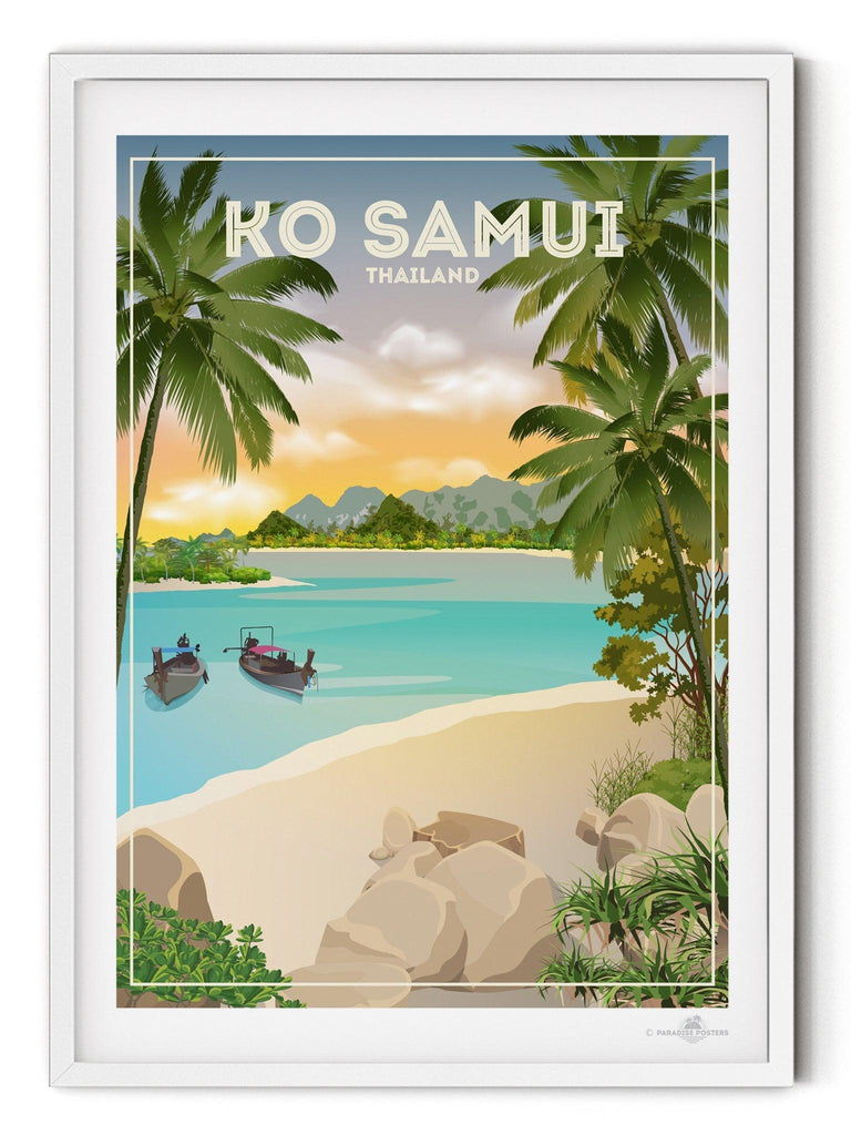 Ko Samui Thailand Travel Poster Print Asia Thailand