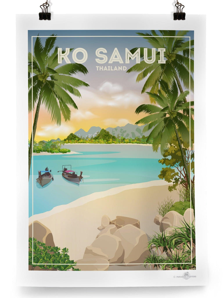 Ko Samui Thailand Travel Poster Print Asia Thailand