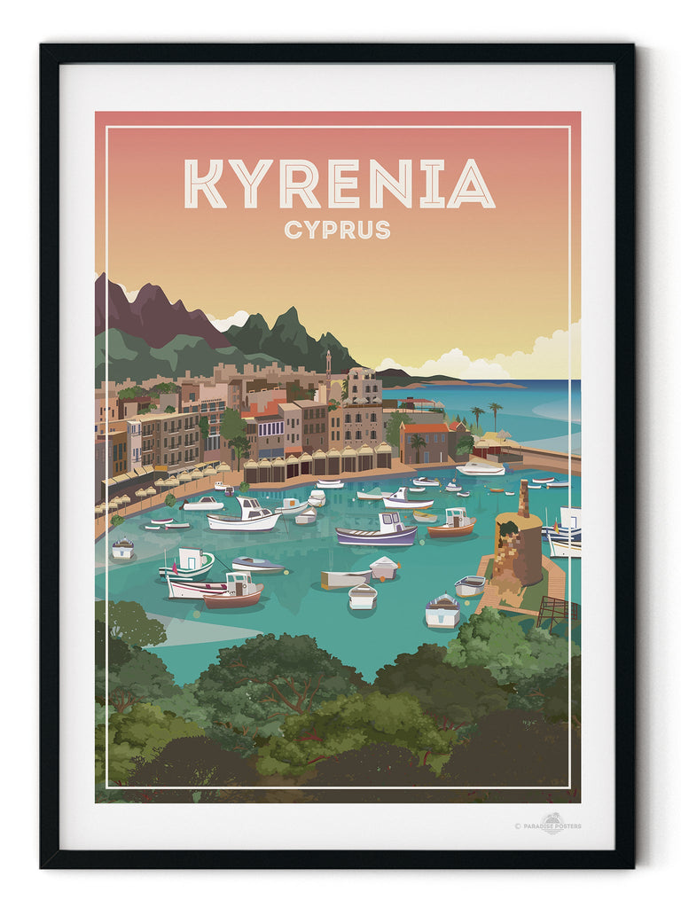 Kyrenia Cyprus Poster Print Cyprus Greece Kyrenia