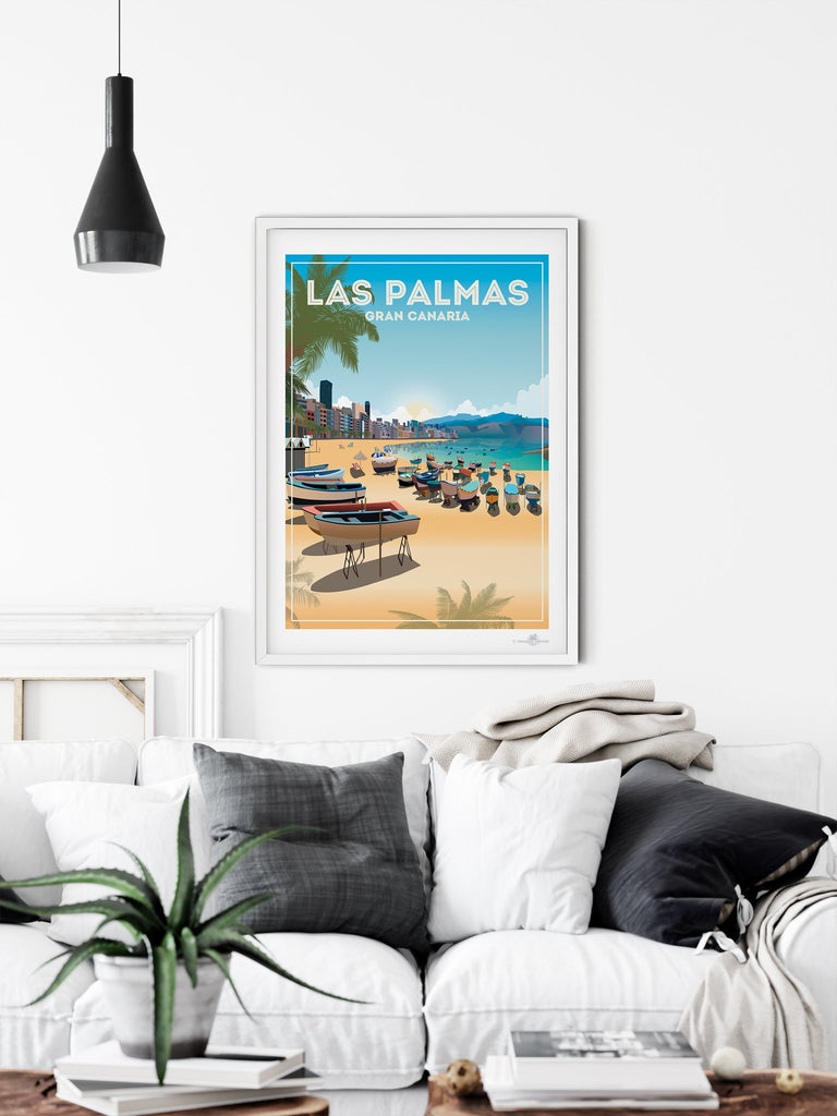 Las Palmas Gran Canaria Poster Print Canary Islands Gran Canaria Las Palmas