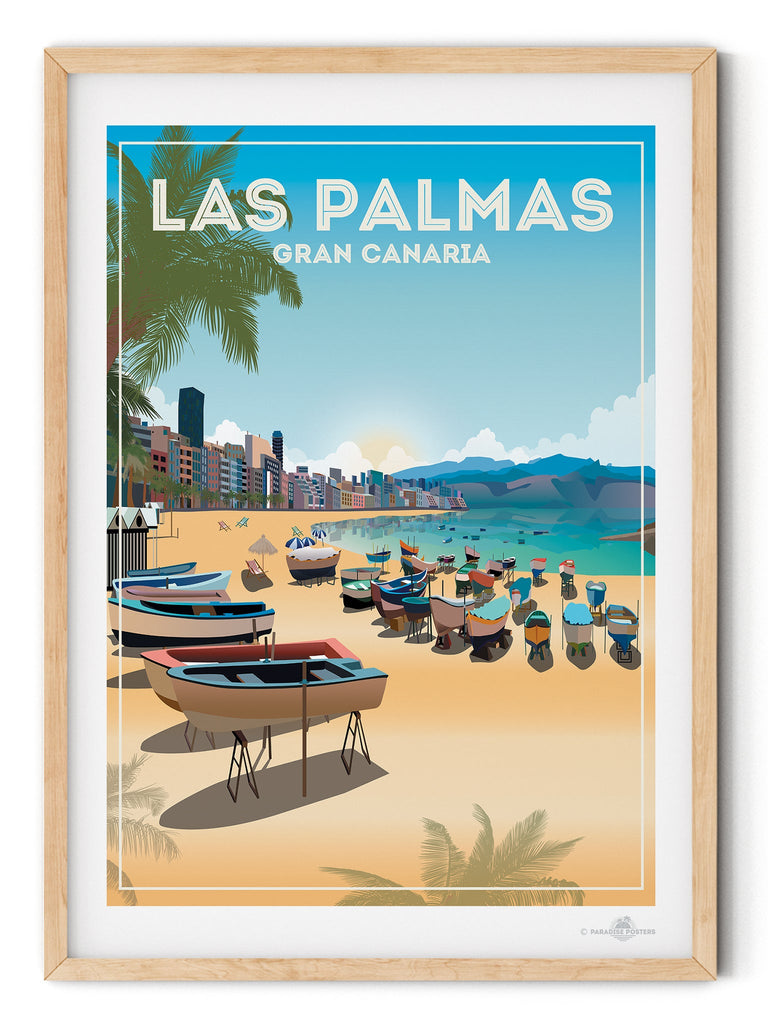 Las Palmas Gran Canaria Poster Print Canary Islands Gran Canaria Las Palmas