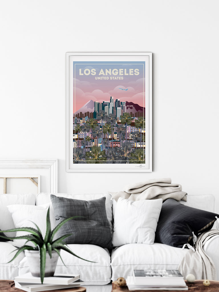 Los Angeles Poster Print America California Los Angeles United States