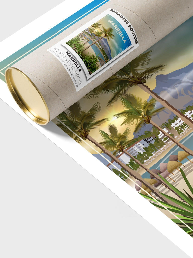 Marbella Spain Travel Poster Print Europe Spain