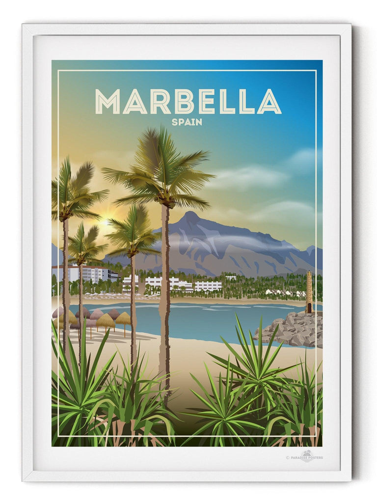 Marbella Spain Travel Poster Print Europe Spain