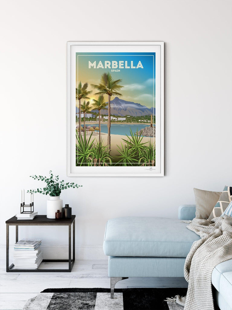 Marbella Spain Travel Poster Print Europe Spain