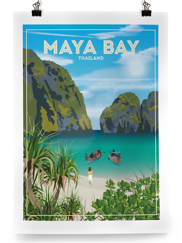 Maya Bay Thailand Poster Print Asia Maya Bay Thailand