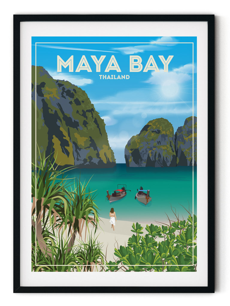 Maya Bay Thailand Poster Print Asia Maya Bay Thailand