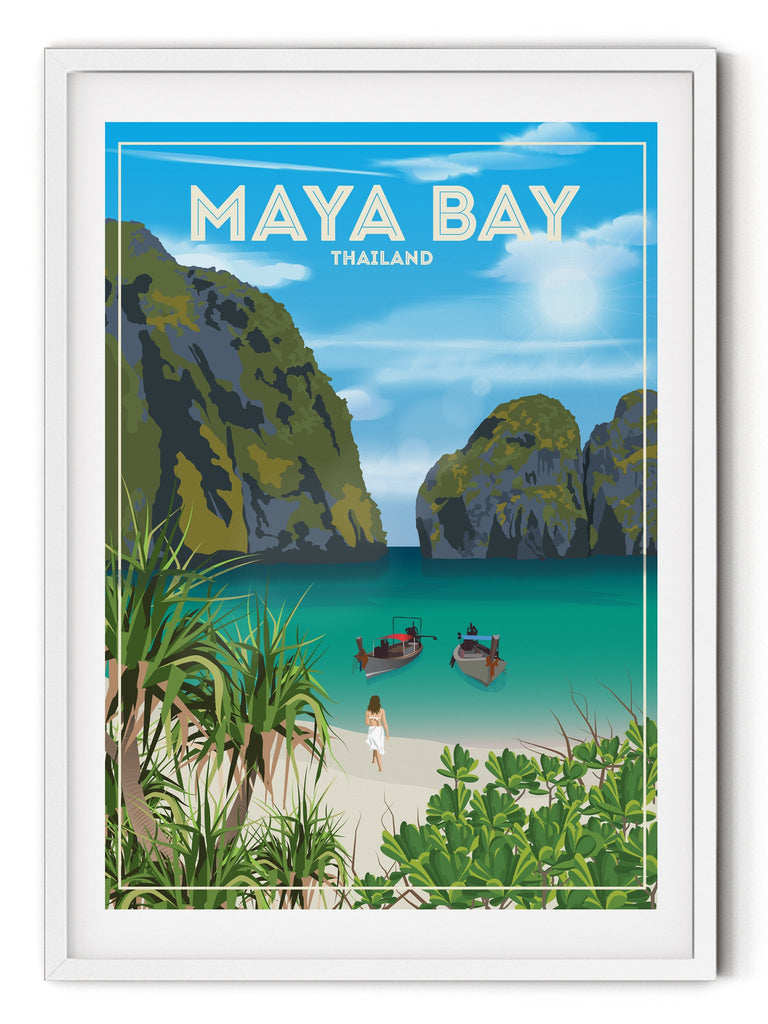 Maya Bay Thailand Poster Print Maya Bay Thailand