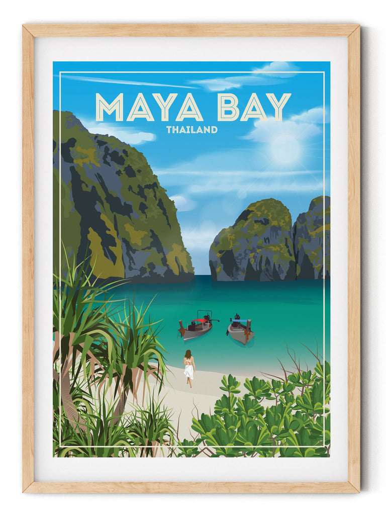 Maya Bay Thailand Poster Print Maya Bay Thailand