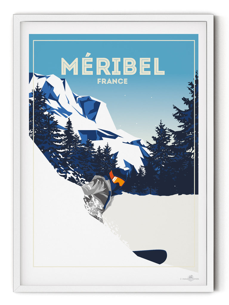 Meribel France Poster Print France retro ski