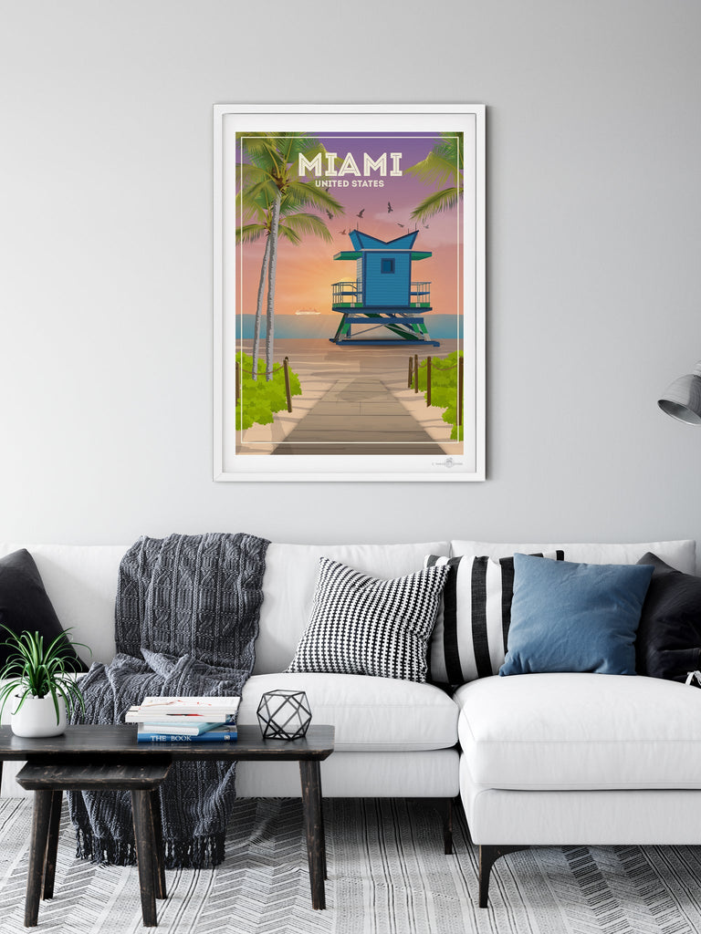 Miami Poster Print America hello Miami north america United States