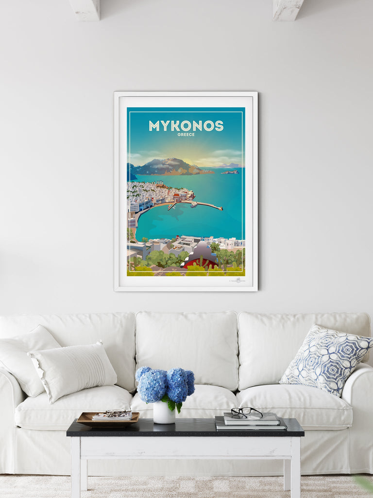 Mykonos Greece Poster Print Greece Mykonos