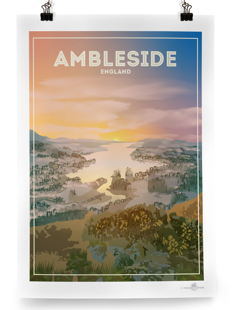 Ambleside England Poster Print Ambleside England Lake District United Kingdom