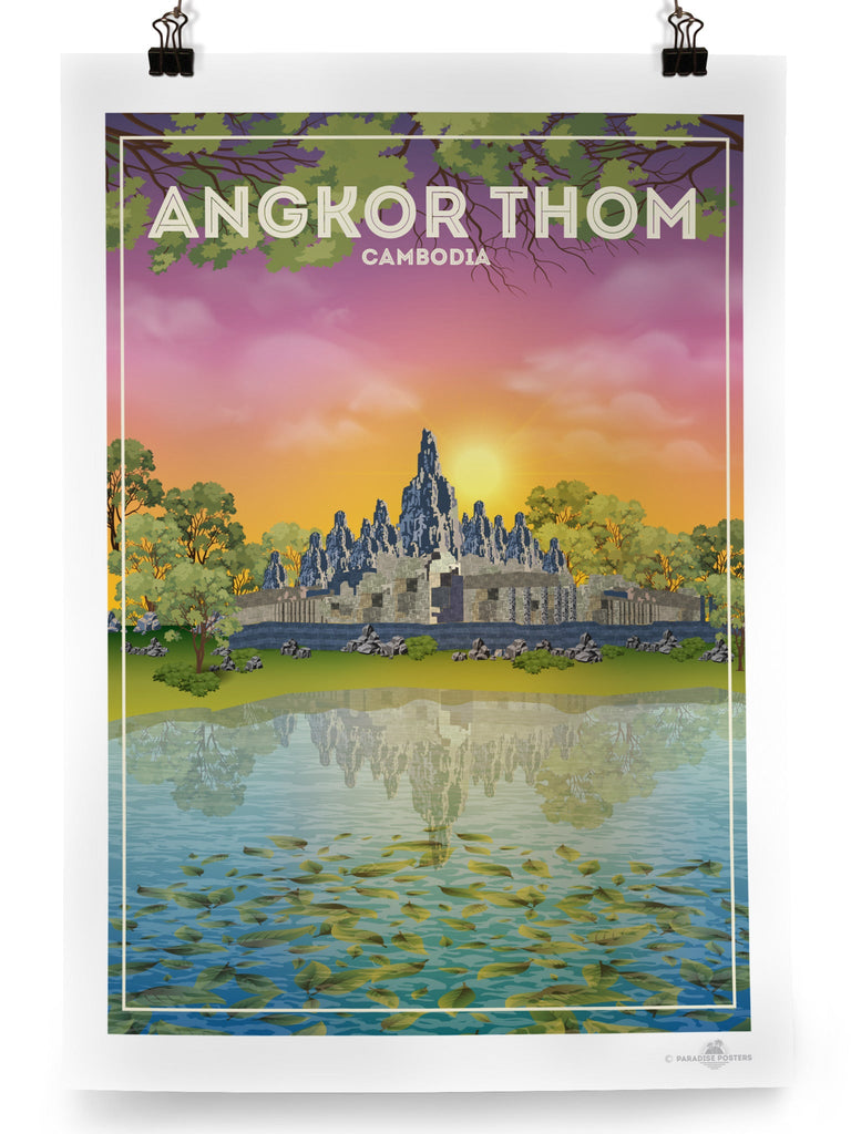 Angkor Thom Cambodia Poster Print Angkor Thom Asia Cambodia