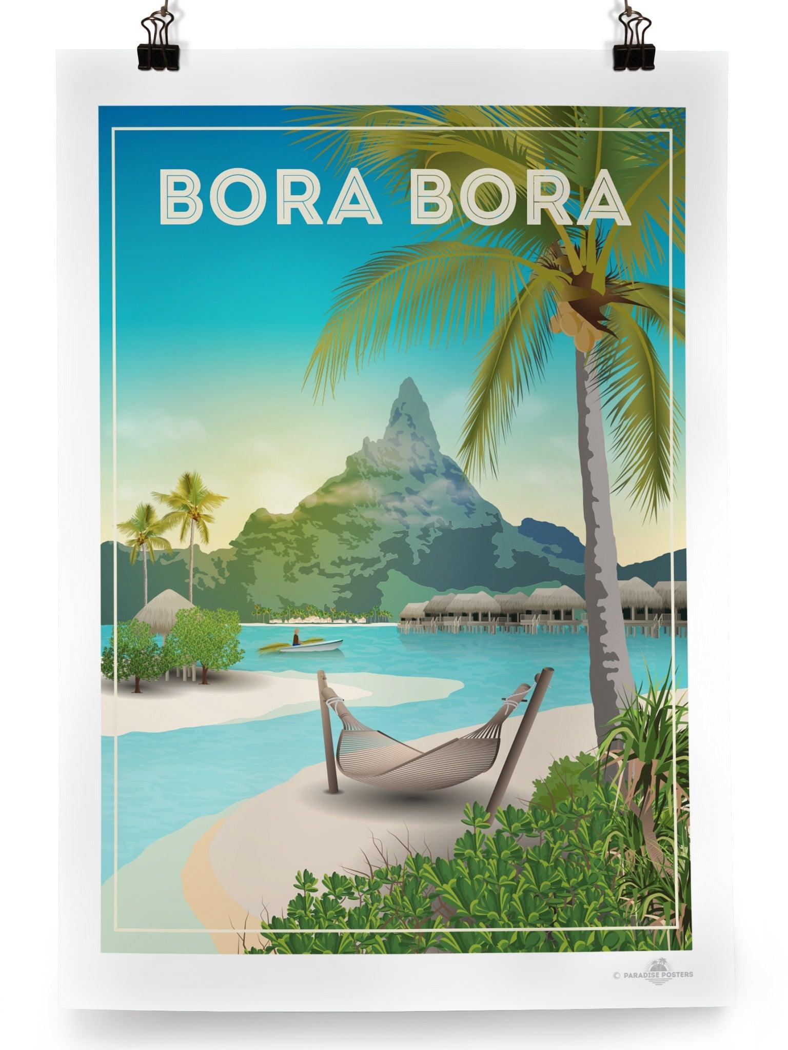 Bora Bora Reiseposter Druck – Paradise Posters