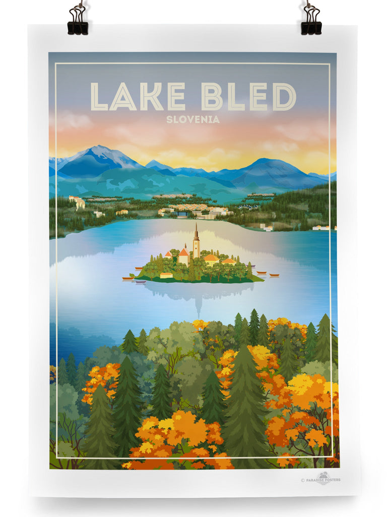 Lake Bled Slovenia Poster Print Lake Bled Slovenia