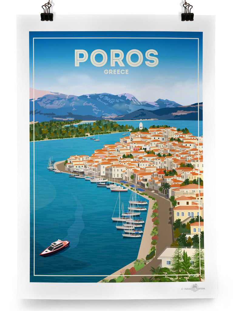 Poros Greece Poster Print Greece Poros